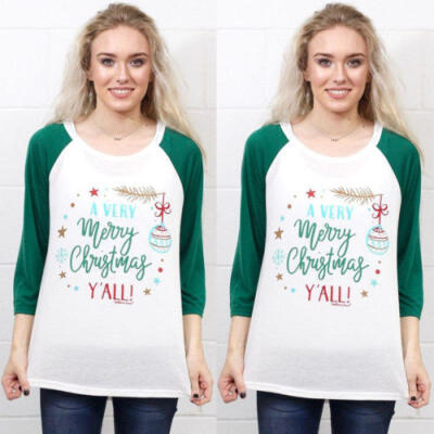 

Family Matching Christmas Clothes Women Kids Cotton Sweatshirt Pullover Tops