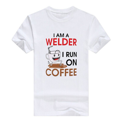 

Coffee Lovers Gift I am a Welder I Run On Coffee Dad Gift Grandpa Gift Men T-Shirt