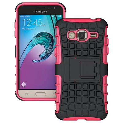 

Fivice Samsung J3 2016J3 Case TPU anti-fall tire pattern back clip bracket phone case
