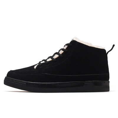 

Winter high help board shoes lace high casual Korean version of cotton shoes sports belt mens shoes warm shoes shoes round head f