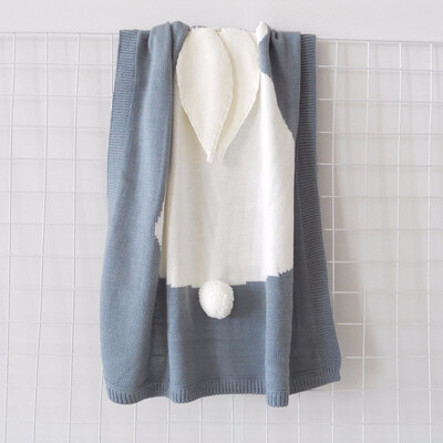 

Hot Style Stereo Rabbit Rabbit Ears Blankets Children Blanket Knitting Blanket That Beach Mat Baby Blanket