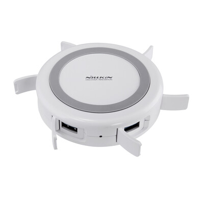 

Nillkin Hermit Qi Wireless Charger Transmitter 4-USB Port USB 30 Charging Pad Stand for Samsung Galaxy S6 S7 S7 edge S8 Nok