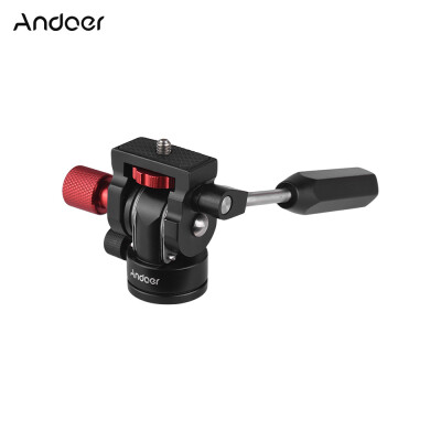 

Andoer Professional Mini Phone Video Tripod Head Video Tripod Action Fluid Drag Pan Head with 14" Screw Mount for Phone Photograp