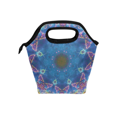 

Insulated Lunch Tote Bag Bohemia Pattern Travel Picnic Lunch Handbags Portable Zipper Lunch Bag Box