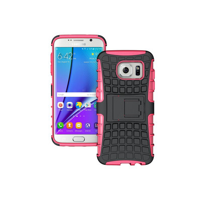 

Fivice Samsung S7 edge Case TPU anti-fall tire pattern back clip bracket phone case