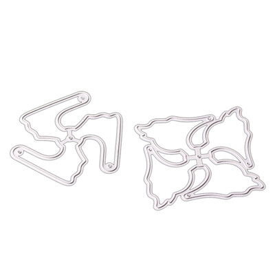 

UpperX 2pcs Windmill Die cutting Dies For DIY Scrapbooking Photo Album Decorative Embossing Folder Stencil