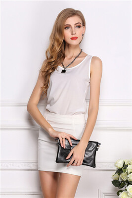 

Chiffon Summer Women Blouses Sling O-neck Loose Big Size Vest Blouse
