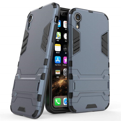 

Case for Apple iPhone XR 61 inch 2 in 1 Shockproof with Kickstand Feature Hybrid Dual Layer Armor Defender Protective Cover