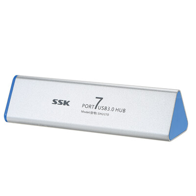

SSK Fast Speed USB30 7 Ports Interface Powered Hub Adapter Converter Aluminum for Computer laptop PC