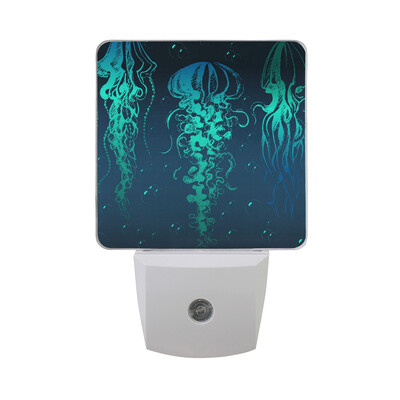 

ALAZA LED Night Light With Smart Dusk To Dawn SensorColorful Jellyfish Medusas Plug In Night Light