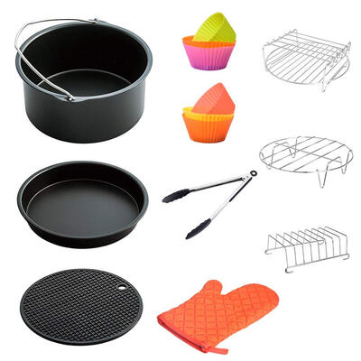 

UpperX Air Fryer Accessories 8Inch for 58 qt XL Air Fryer 9 pieces for Gowise Phillips&Cozyna Air Fryer Fit 42 qt to 58 qt
