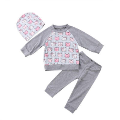 

Newborn Baby Girls Boys Casual Animal Bunny Top Long Pants Outfits Set Clothes