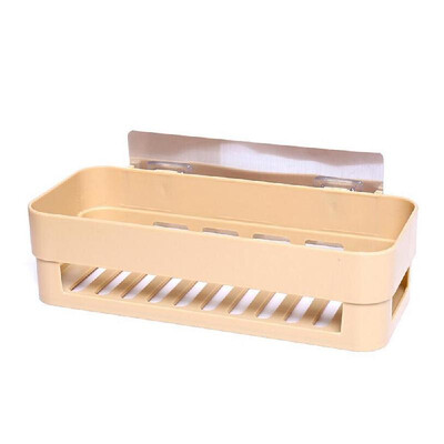

Strong Adhesive Shelf Punch-free Plastic Storage Rack Drain Basket for Bathroom And Kitchen