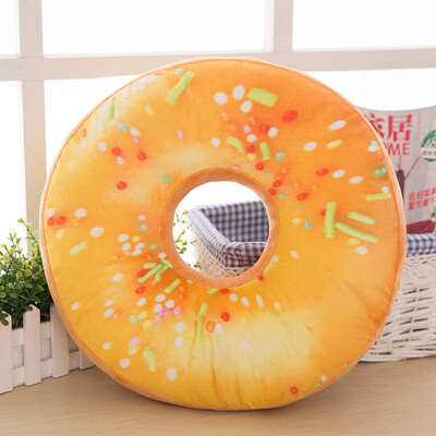 

New Fashion Creative Soft Plush Pillow Stuffed Seat Pad Sweet Donut Foods Cushion Case Toys pillowcase poszewka na poduszki