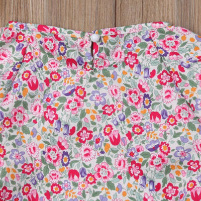 

USA Floral Kids Infant Baby Girl Romper Jumpsuit Bodysuit Outfits Cotton Clothes