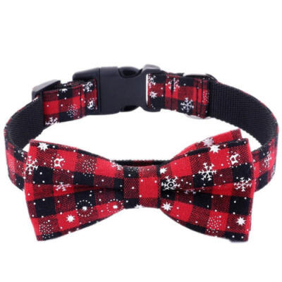 

UK Christmas Adjustable Bow Tie-Collar Necktie Bowknot Clothes For Pet Dog Cat