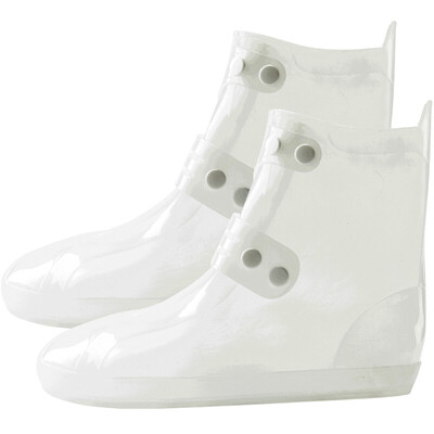 

Chic men&women rain boots rain boots set adult waterproof non-slip shoes cover thick wear-resistant children rain shoes set white  code