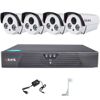 

Wushida W62H10TZ-4 4-way monitoring equipment package HD monitor monitoring camera package 720P network NVR set