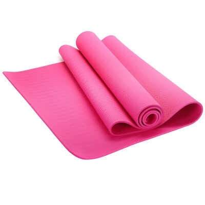 

Code of the top yoga mat fitness fitness TPE green material thickening yoga mat lengthened non-slip fitness pad to send backpack pink