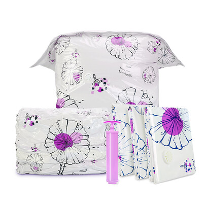 

Too four square vacuum pumping bag storage bag thin clothing antibacterial finishing bag packing bag medium 6 piece set to send large pump