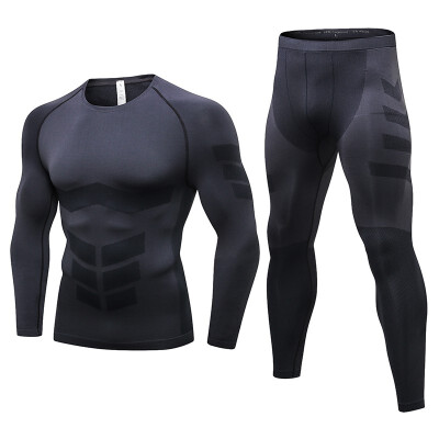 

Mens Sport Suits Quick DryCompression Clothes Sports Joggers Training Gym Fitness Tracksuits Running Set