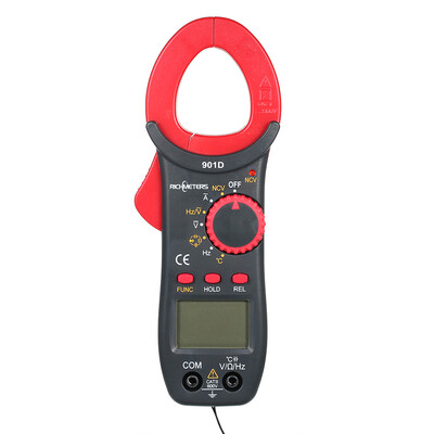 

RICHMETERS RM901D Digital Clamp Meter 4000 Counts NCV Auto-Ranging ACDC Voltage Meters Poetable Frequency Resistance Capacitance