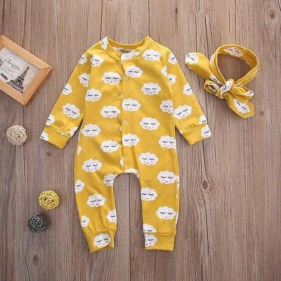 

Newborn Infant Baby Kids Girls Clothes Bodysuit Jumpsuit Romper Outfits Set