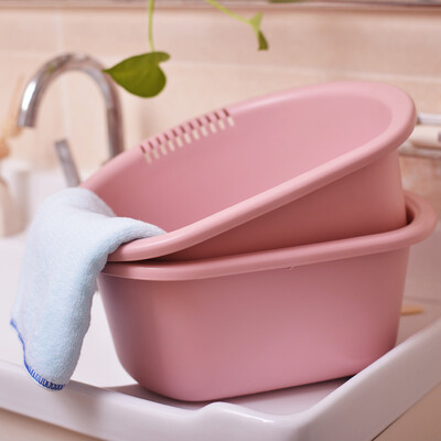 

Baotou bicoy multi-purpose semi-circular plastic pots wash basin thick wash basin wash basin wash basin washbasin semi-circular white 2