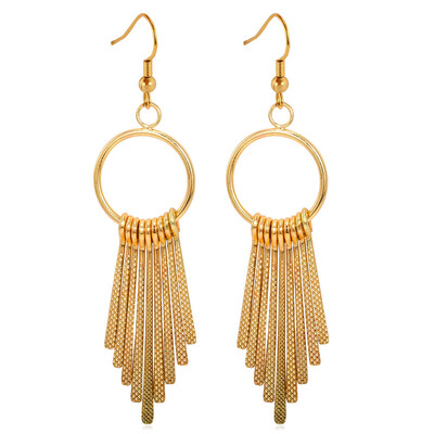 

U7 Gold Plated Tassels Long Drop Earrings For Women 2016 New Jewelry New Trendy Style Long Dangle Earrings European Jewelry