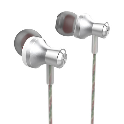 

Samini T1 mobile phone earphones in-ear cable control with wheat heavy subwoofer universal type for Xiaomi Huawei Meizu Android Apple mobile phone laptop earbuds silver