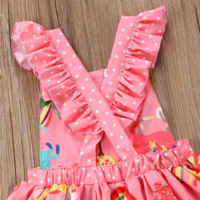 

Newborn Kid Baby Girls Cartoon Unicorn Backless Party Pageant Tutu Dress Clothes