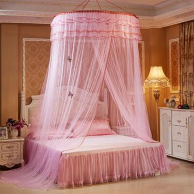 

Luxury Romantic Hung Dome Mosquito Net Princess Students Insect Bed Canopy Netting Lace Round Mosquito Nets Curtain For Bedding