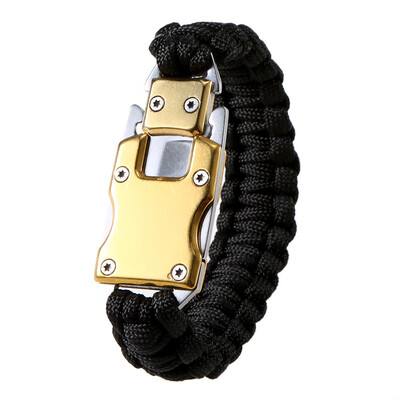 

Outdoor Bracelet Survival Bracelet Paracord Hiking Traveling Exploration Camping Survival Gear Kit Emergency Parachute Rope with C