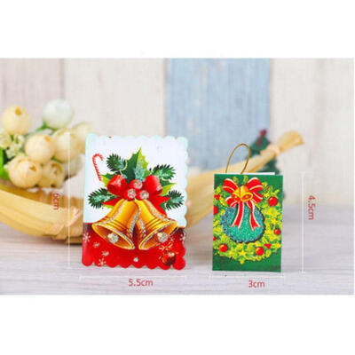 

10PCS Christmas Greeting Wish Cards For Xmas Tree Hanging Ornaments Decoration