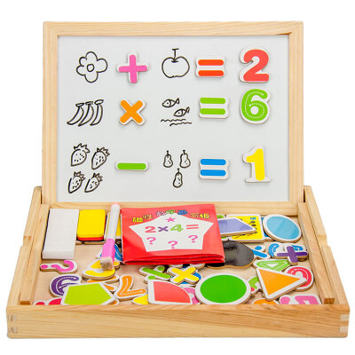 

Wooden Baby Childhood Double - sided Magnetic Digital Enlightenment Wooden Drawing Board Baby Painting Word Board MGY0020