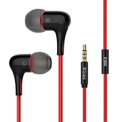 

Rice Mrice E300 Triangle Anti-Wrapping Ear HIFI Mobile Phone Earphone Dynamic Music Earbud Black