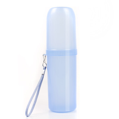 

Xinqin travel wash cup wash drink toothbrush box portable anti-bacterial toothbrush cup blue