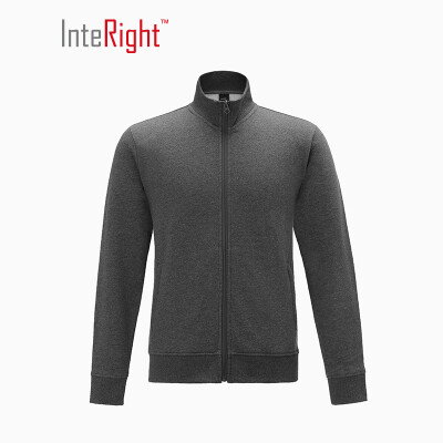 

INTERIGHT mens plus velvet warm sweater dark gray ash