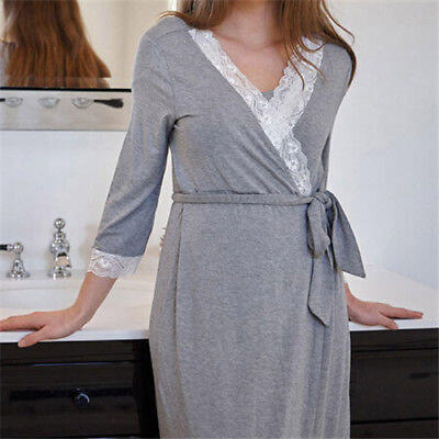 

USA Maternity Sleepwear Pregnant Women Pajamas Nursing Breast Feeding Nightgown