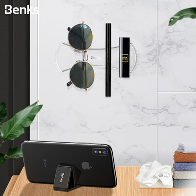 

Benks Benks hand-clip nano-pad anti-slip mat multi-function lazy folding universal stickers car-loaded universal mobile phone bracket black long strip transparent butterfly type