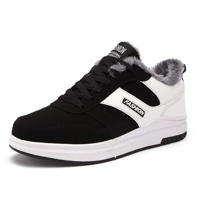 

2018 Trendy Running Shoes For Men BlackGrey Warm Jogging Shoes For Men Running Trainers With Fur Winter Popular Sneakers Men