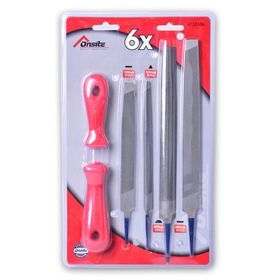 

Tactix 720106 Onsite series file set mil semi-circular triangle steel file 6 piece set diamond file Donkey Kong