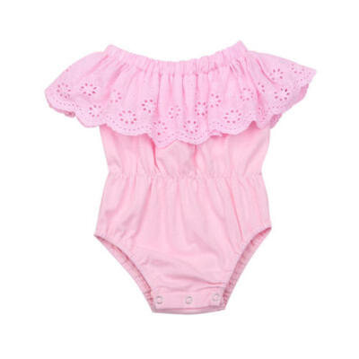 

Newborn Baby Girls Off Shoulder Flower Romper Bodysuit Jumpsuit Outfits Clothes