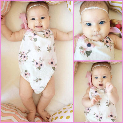 

Toddler Newborn Baby Girl Flower Romper Bodysuit Jumpsuit Outfit Sunsuit Clothes