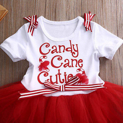 

Christmas Baby Flower Girls Princess Party Gown Dresses Outfits Costume Gifts
