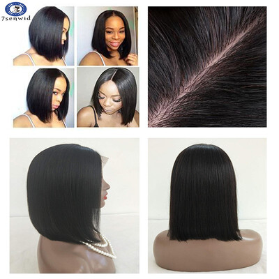 

Bob Human Hair Wigs with Brazilian Virgin HairFull Lace Wigs Glueless Lace Front Wigs Natural Color for Black Women