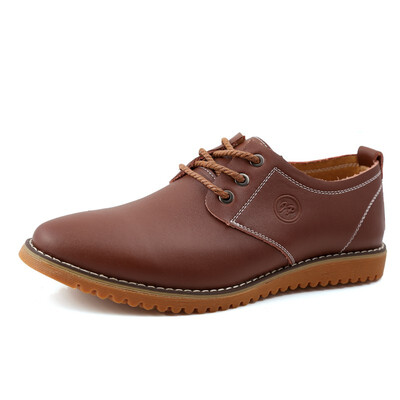 

JUQI Business Men Oxford Genuine Leather Shoes