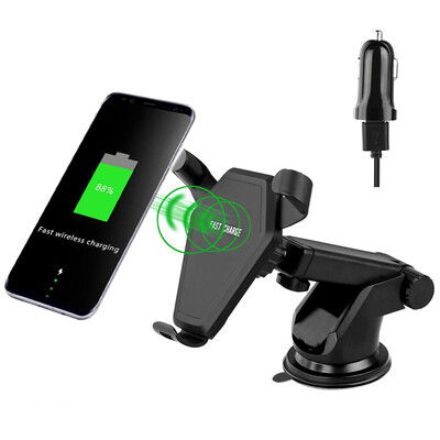 

N5-3 10W Qi Wireless Charger Fast Quick Car Charger Car Holder Stand Wireless Charger for iphone x 6 8 samsung s7 s8 note 8