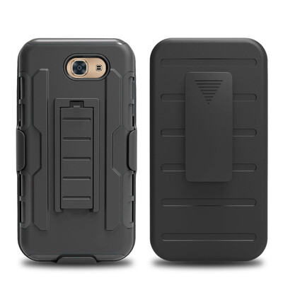 

Fivice Samsung J320J3 2017 Case TPU armor anti-drop mobile phone outdoor bracket back clip PC shell phone case
