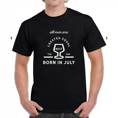 

All Men Are Created Equal Only The Best Are Born In July Birthday Gift T Shirt